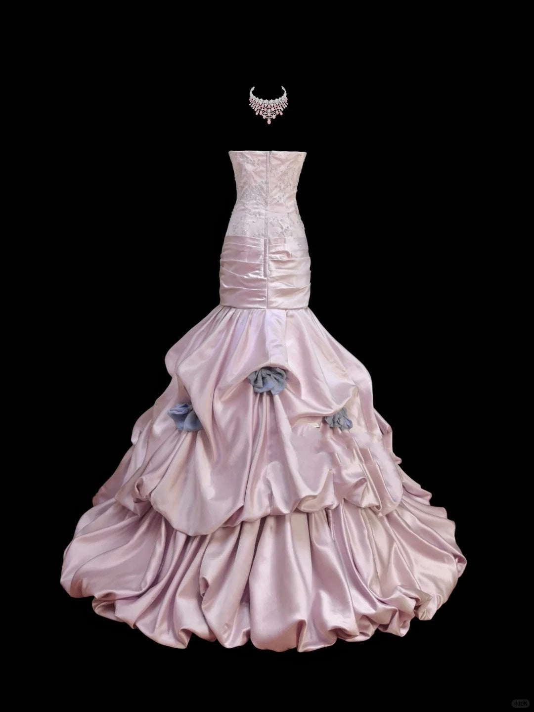 Robe de soirée longue rose avec nœud décoratif et robe de bal longue au sol, robe de cérémonie pour adulte, robe d'anniversaire gh4100