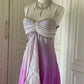 Pink Purple Gradient Fashion Elegant Retro Rhinestone Long Chiffon Ball Gown Evening Dress gh4339