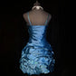 Blue Beaded Short Homecoming Dress Prom Dress Evening Dress gh4364