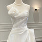 Girlhomeshops--Satin wedding dress white tube top fairy long wedding dress prom dress gh5442
