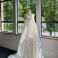 Girlhomeshops--White exquisite lace long elegant fairy wedding prom dress gh5446