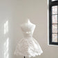 Girlhomeshops-White Floral Lace Short Homecoming Dress Birthday Party Dress gh5068