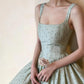 girlhomeshops--Green Simple And Elegant Polka Dot Long Formal Prom Dress gh5608