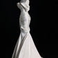 Ivory Elegant Satin Long Mermaid Slim Floor Length Ball Gown Evening Gown Wedding Dress gh4199