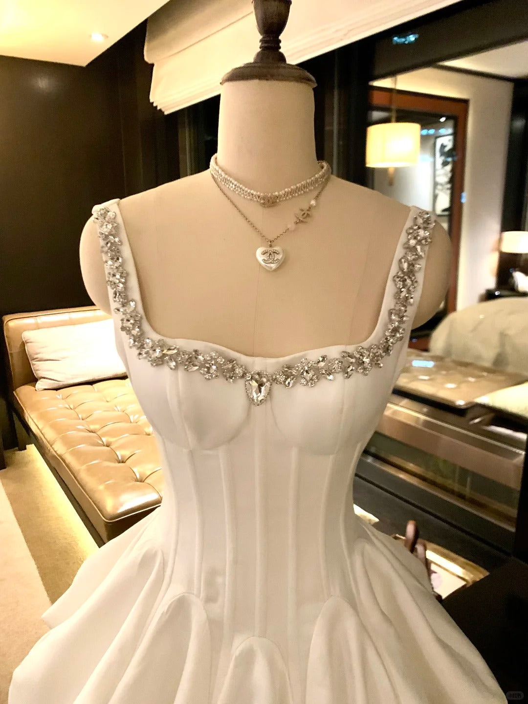 Girlhomeshops-White short satin princess homecoming dress birthday party dress eighth grade dress gh5295