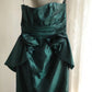 Green floral homecoming dress short satin prom dress evening dress graduation dress gh4494