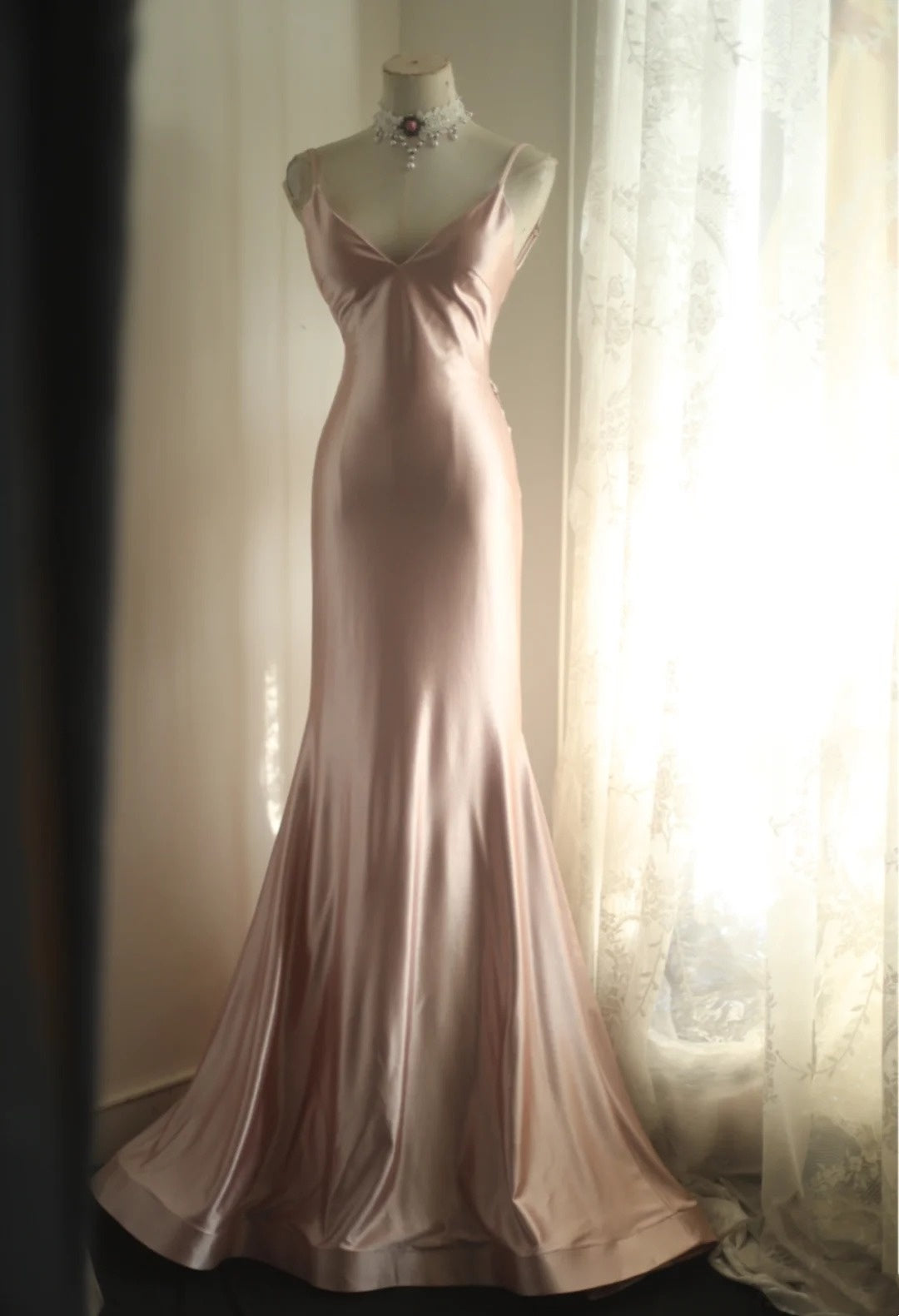 Rosa Meerjungfrauen-Abendkleid gh6556
