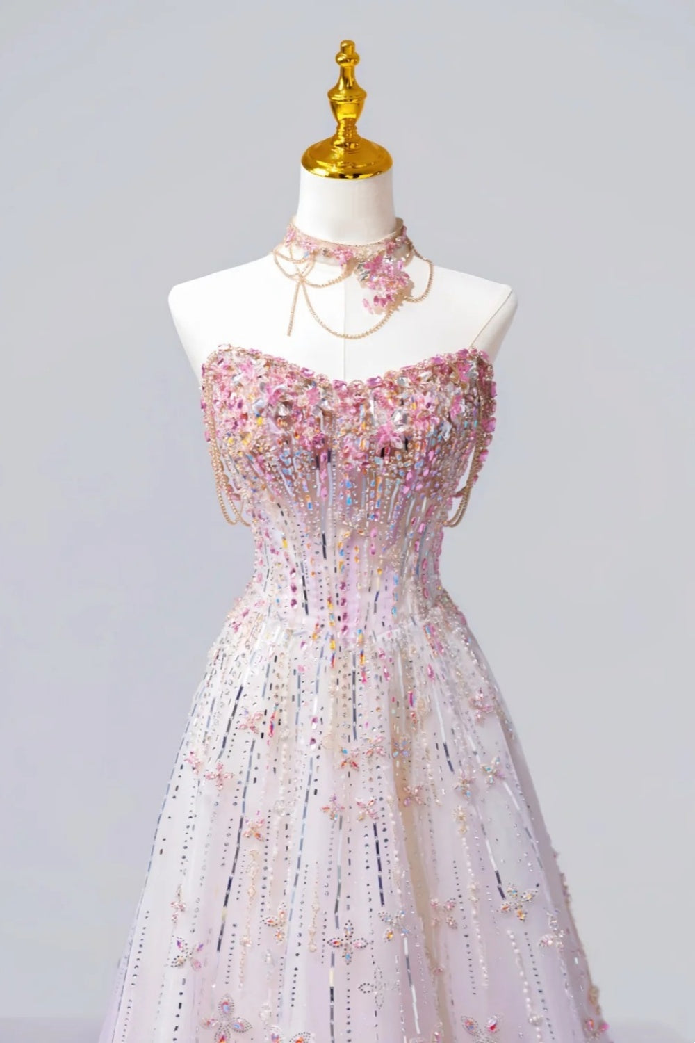 Robe de bal bustier Fairy Luxury Pink Diamond Starlight - Robe somptueuse pour dîner et tapis rouge gh6565