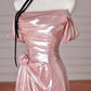 Pink Beautiful Elegant Satin Long Mermaid Slim Floor Length Ball Gown Evening Dress Prom Dress gh4204