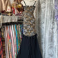 Girlhomeshops-Black leopard print elegant long chiffon Prom dress evening dress party dress gh5189
