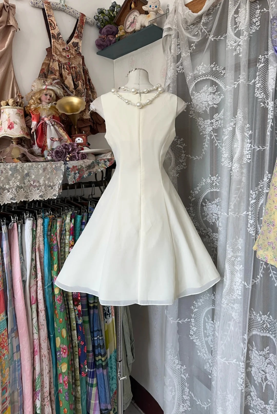 Girlhomeshops-White short simple fashion satin homecoming dress birthday party dress gh5186
