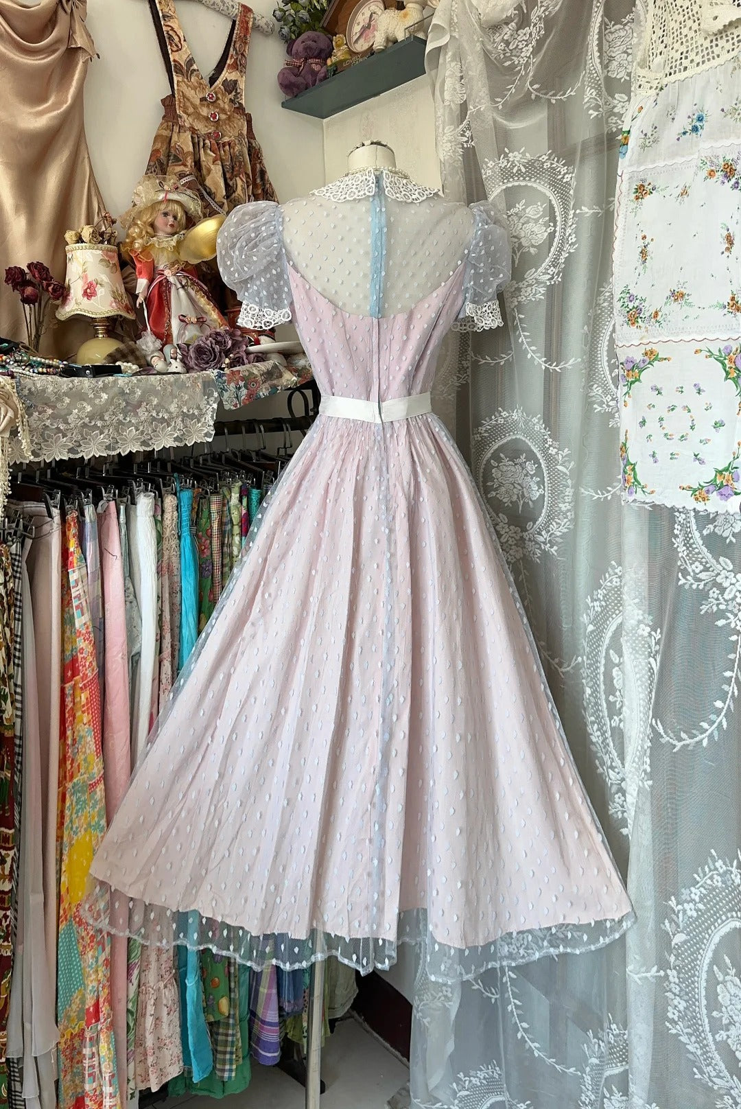 Girlhomeshops-Pink vintage long chiffon Prom Dress Homecoming dress birthday dress gh5230