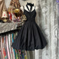 Black retro elegant simple fashion short homecoming dress birthday party dress prom dress gh4775
