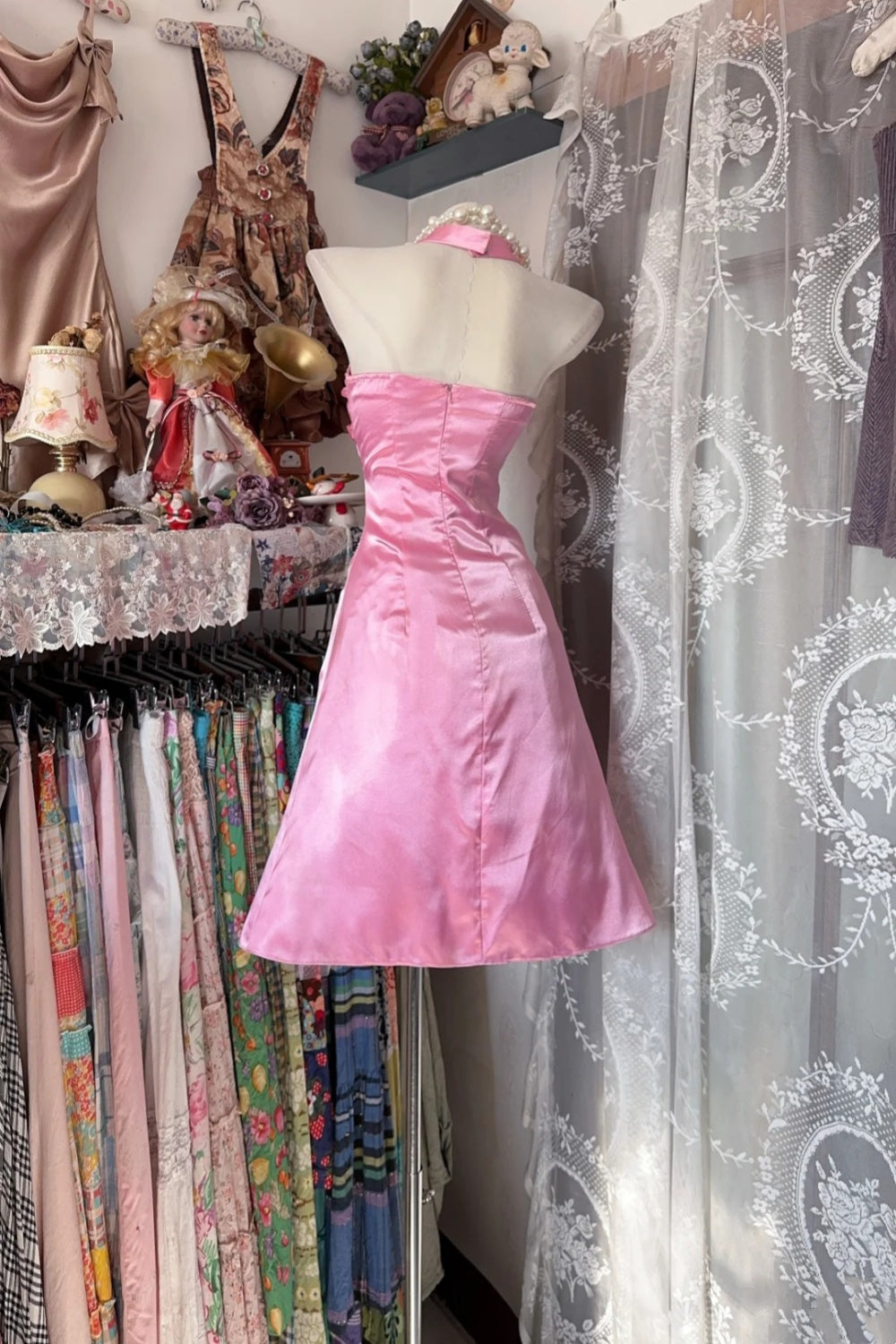 Pink Short Retro Dress Birthday Dress gh6688