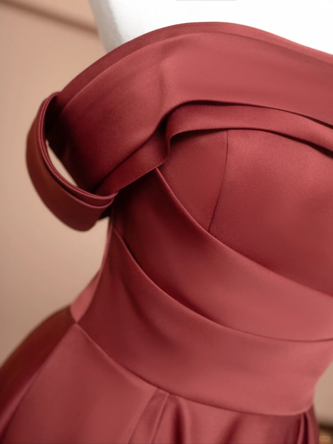 Brown Red Elegant Fashion Long Satin Prom Dress Evening Dress Party Dress gh4874