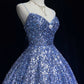 Blue Shiny Princess Sequin Short Fashion Homecoming Dress Prom Dress Evening Dress Elsa's Ice Party gh4367