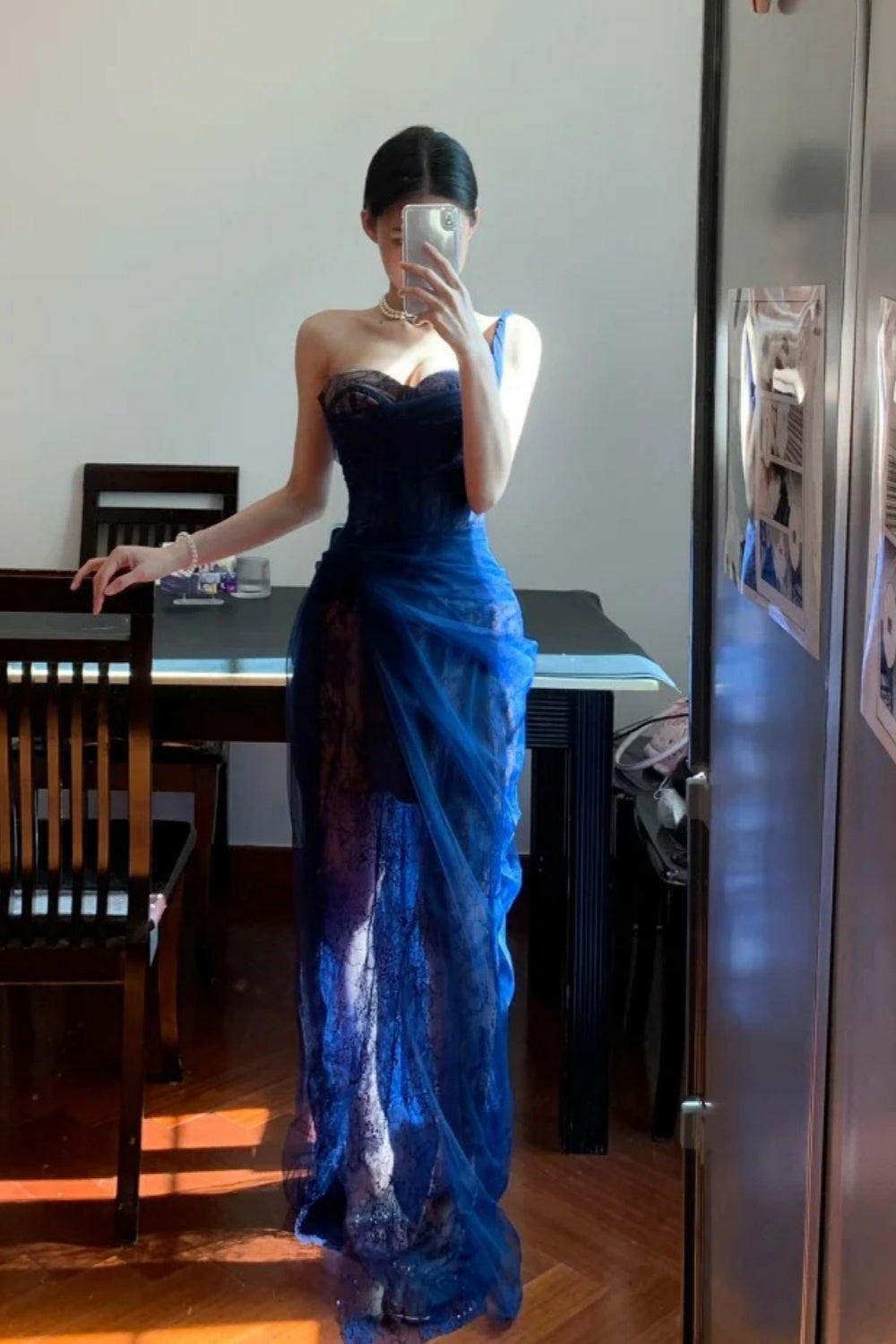 Robe de bal longue rouge en tulle, élégante, robe de cérémonie de remise de diplôme gh6633