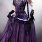 Girlhomeshops-Purple shining sweet velvet satin long prom dress birthday party dress gh5349