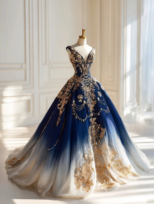 Luxuriöses und wunderschönes langes Ballkleid gh6713