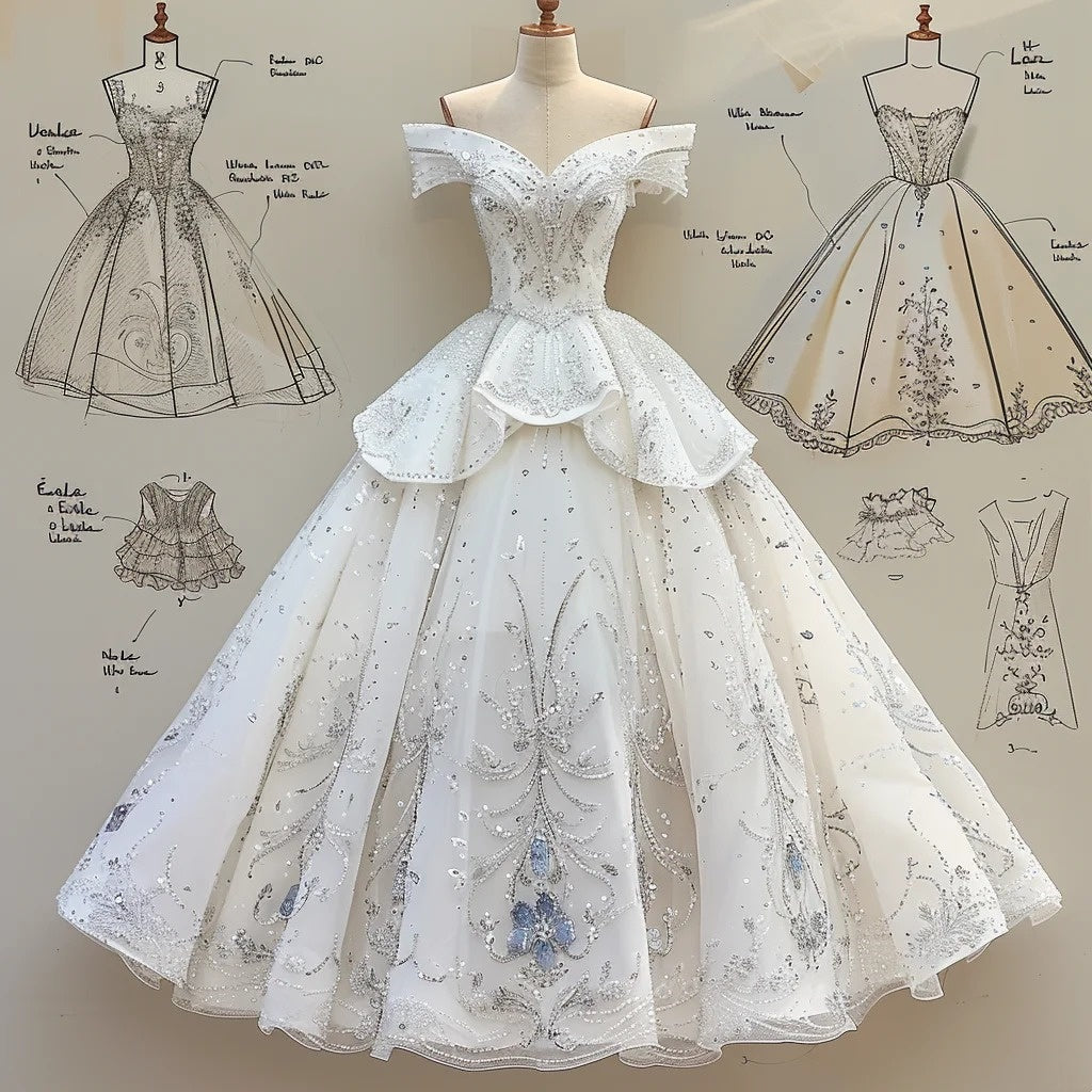 Robe de soirée longue en tulle blanc, magnifique et élégante, avec des appliques florales et des perles, robe de mariée gh4725