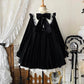Black doll collar velvet short birthday dress doll dress gh6658
