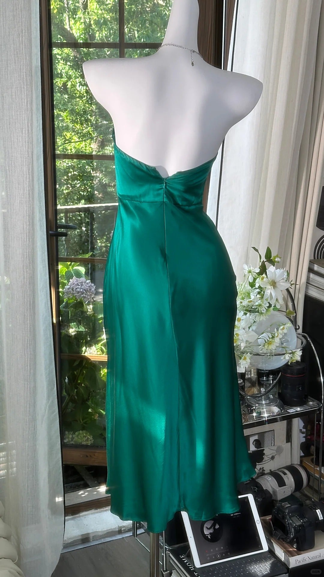 Girlhomeshops-Dark green short chiffon homecoming dress birthday party dress gh5167
