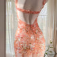 Orange Grapefruit Luxurious Sfumato Exquisite shiny Beads Short sequins Chiffon Fairy Homecoming Dress Prom Dress Evening Dress Cocktail Party Dress Prom Dress Date Dress gh3991