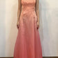 Pink Orange Gradient Vintage Elegant Formal Long Satin Ball Gown Evening Dress Party Dress gh4347