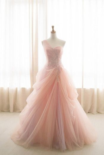 Robe de soirée longue en tulle rose élégante, robe de bal, gh4887