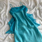 Blue fashion elegant spaghetti straps long chiffon elegant ball gown evening dress party dress gh3491