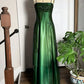 Dark Green Vintage Elegant Exquisite Floral Beaded Spaghetti Strap Long Chiffon Ball Gown Evening Dress Birthday Party Dress Formal Women Prom Dress gh3932