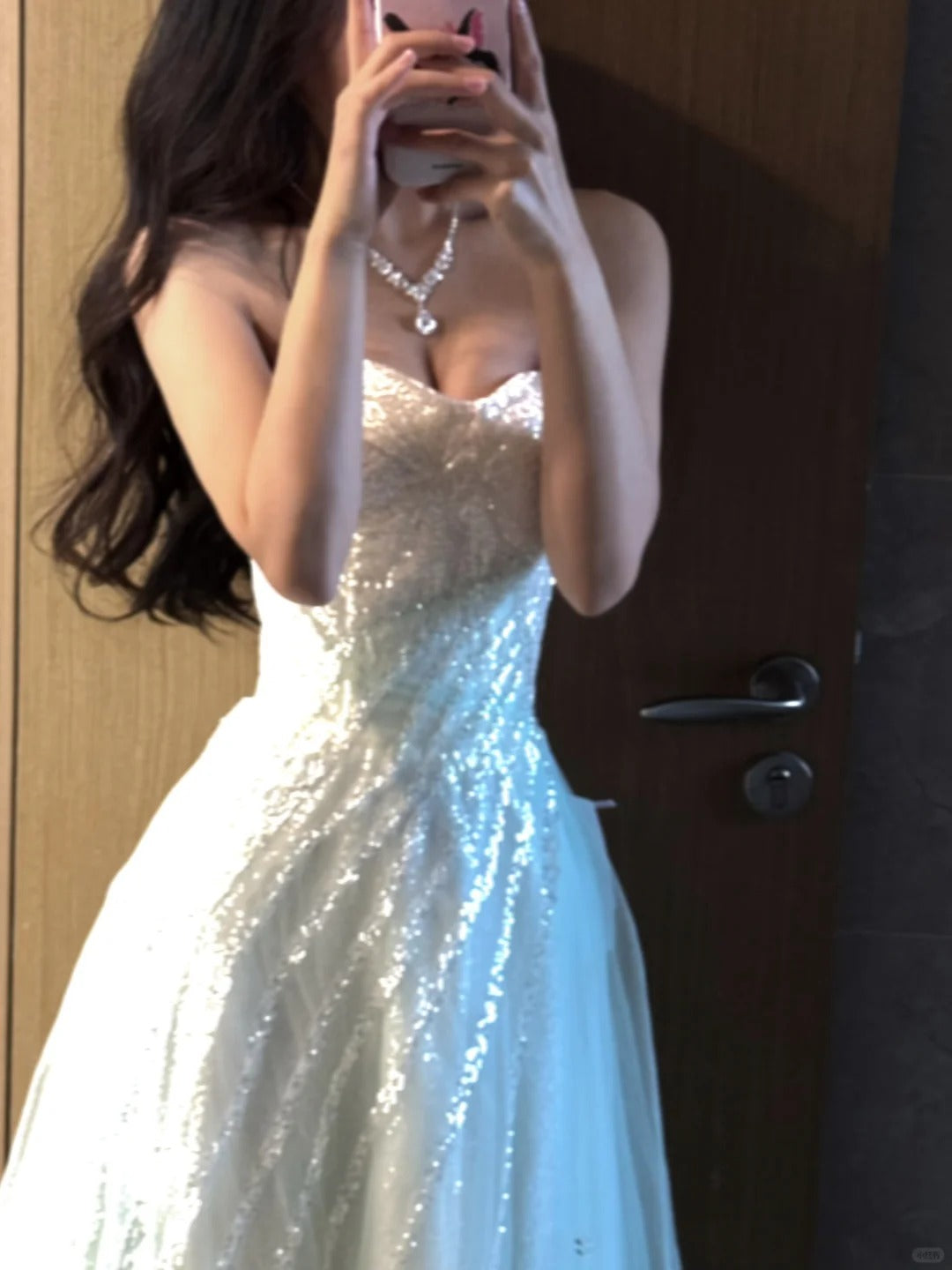 Magnifique robe de soirée élégante et sophistiquée en tulle scintillant, bleu sarcelle, à paillettes, robe de bal, robe de remise de diplôme, gh3724