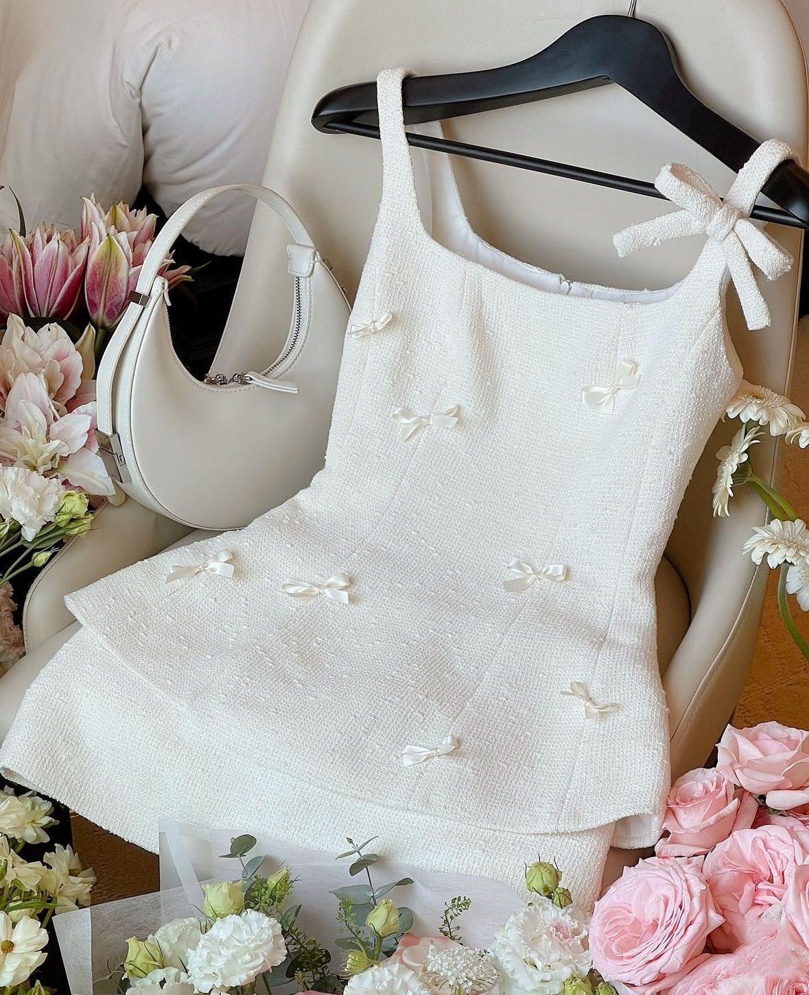 Girlhomeshops--White Beaded Short Homecoming Dress Birthday Party Dress gh5455