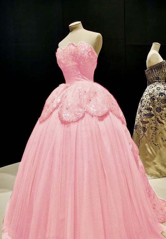 Pink Glitter Beading Elegant Long Tulle Ball Gown Evening Dress Graduation Dress gh3347