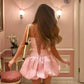 girlhomeshops-satin pink color homecoming dresses tight hoco dresses Barbie Princess gh5806