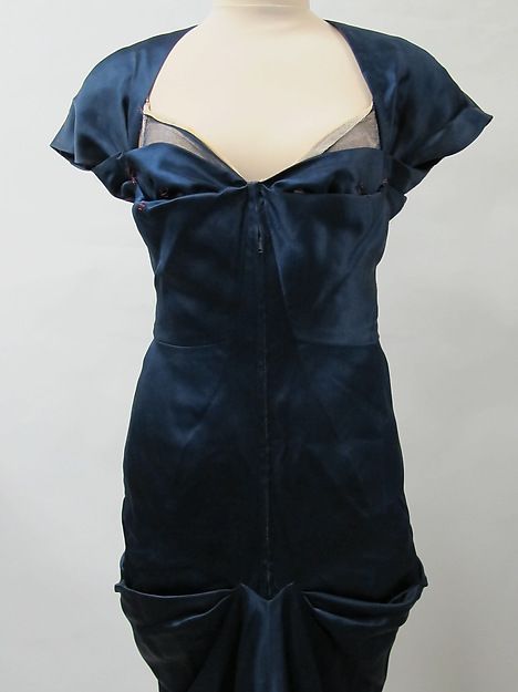 Girlhomeshops-Navy blue simple and fashionable long satin floor-length prom dress evening dress graduation dress gh5198