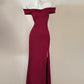 Purple Fashion Elegant Long Satin Sexy Slit Ball Gown Evening Dress Party Dress Prom Dress gh4052