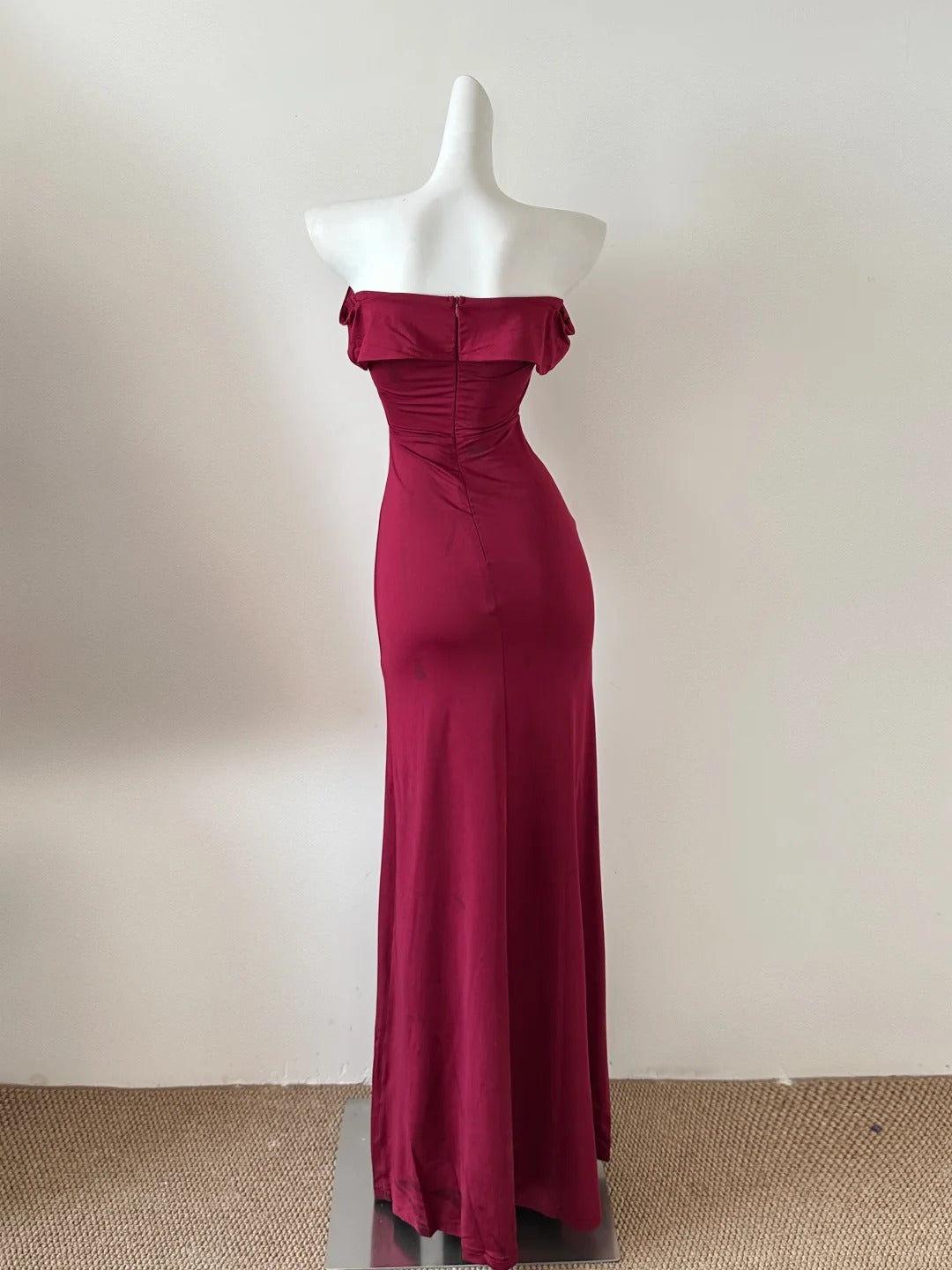 Purple Fashion Elegant Long Satin Sexy Slit Ball Gown Evening Dress Party Dress Prom Dress gh4052