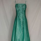 Green Charming Fashion Exquisite Beading Long Elegant Tulle Satin Ball Gown Evening Gown Party Dress gh3435