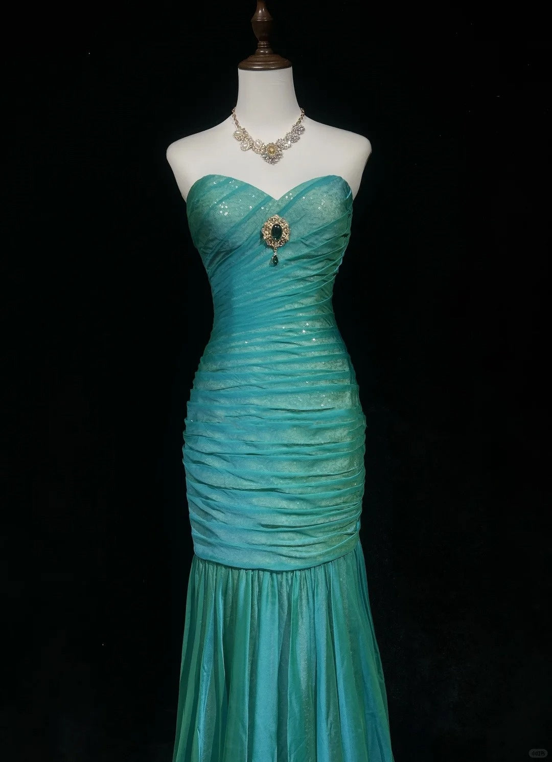 Green Gorgeous Shiny Elegant Long Tulle Mermaid Slim Fit Sequin Ball Gown Evening Gown Party Dress Prom Gown gh3848