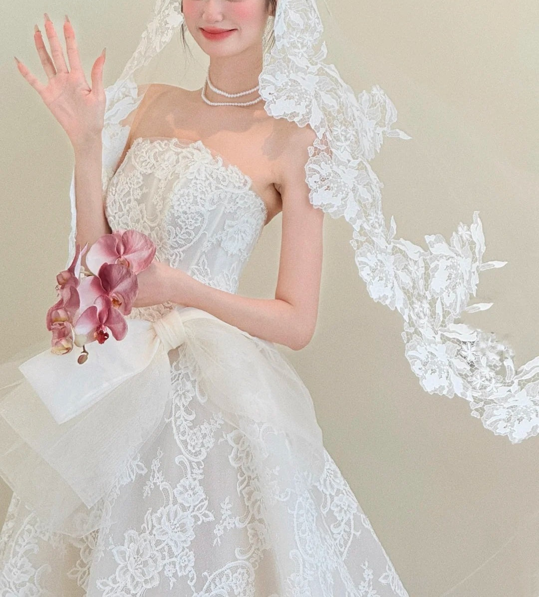 girlhomeshops - Superbe robe de mariée longue en dentelle gh5964