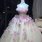 Exquisite floral long tulle ball gown/wedding dress gh6854