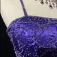 Purple Gorgeous Vintage God Shining Elegant Exquisite Rhinestone Beaded Satin Long Floor Length Slim Fairy Ball Gown Evening Dress Party Dress Prom Dress gh3853