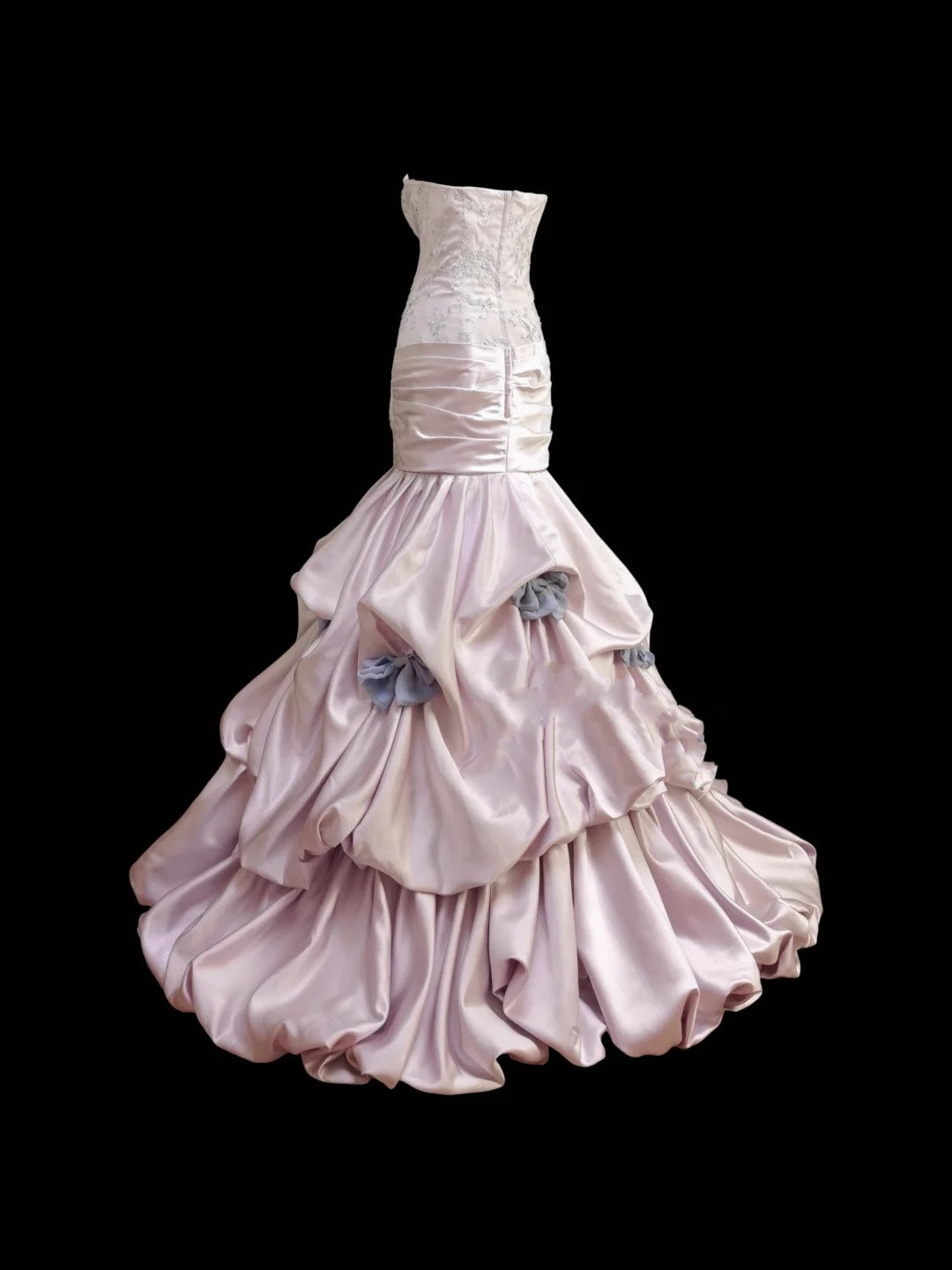 Robe de soirée longue rose avec nœud décoratif et robe de bal longue au sol, robe de cérémonie pour adulte, robe d'anniversaire gh4100