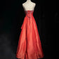 Red Gorgeous Vintage Shiny Elegant Delicate Rhinestone Beaded Satin Floor Length Fairy Ball Gown Evening Gown Party Gown Prom Gown Red Waltz gh3854