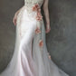 Pink Beaded Gorgeous Long Lace Tulle Mermaid Slim Ball Gown Evening Dress Party Dress gh4706