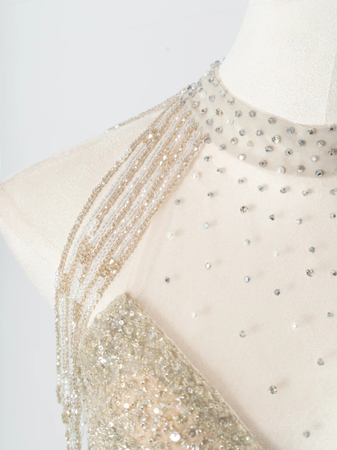 Champagne gold shining elegant tulle long prom dress evening dress party dress gh4870