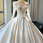 Girlhomeshops--💕White long-sleeved exquisite lace long tulle wedding dress gh5444