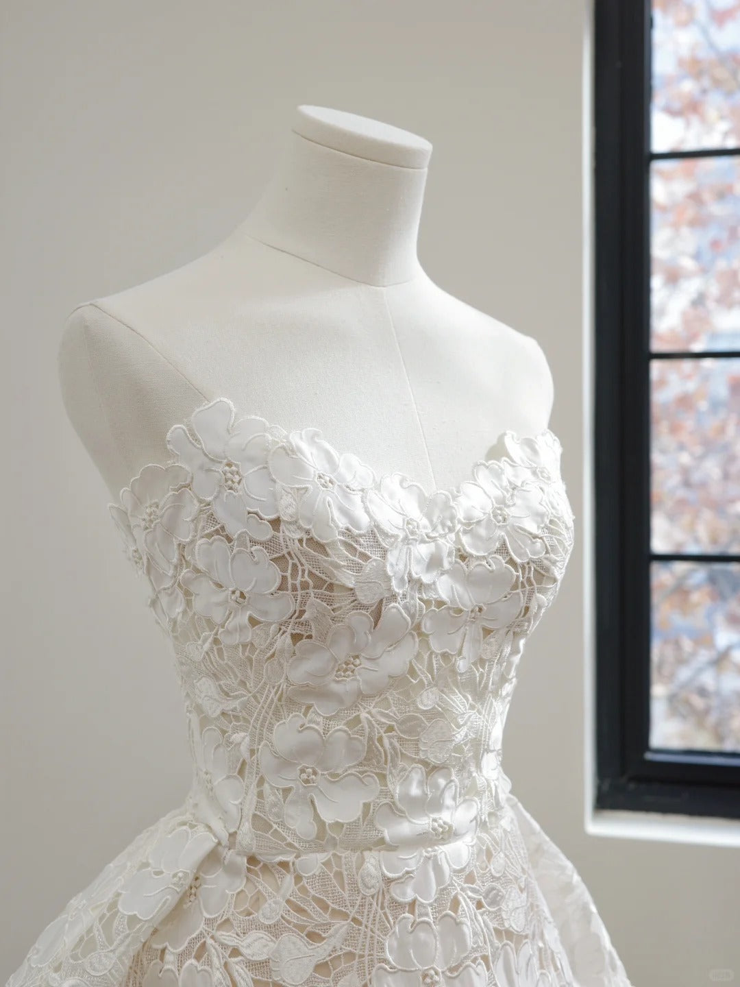 Girlhomeshops-White Floral Lace Short Homecoming Dress Birthday Party Dress gh5068