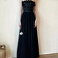 girlhomeshops--Retro Black Swan Simple Elegant Formal Long Tulle Prom Dress gh5607